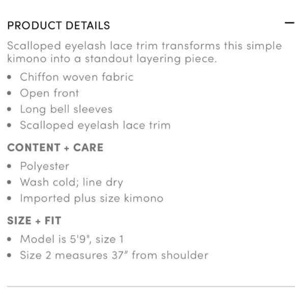 TORRID Chiffon Kimono with Lace Trim in Iris Purple Sz 1X Plus NWT Boho Festival - Picture 4 of 11